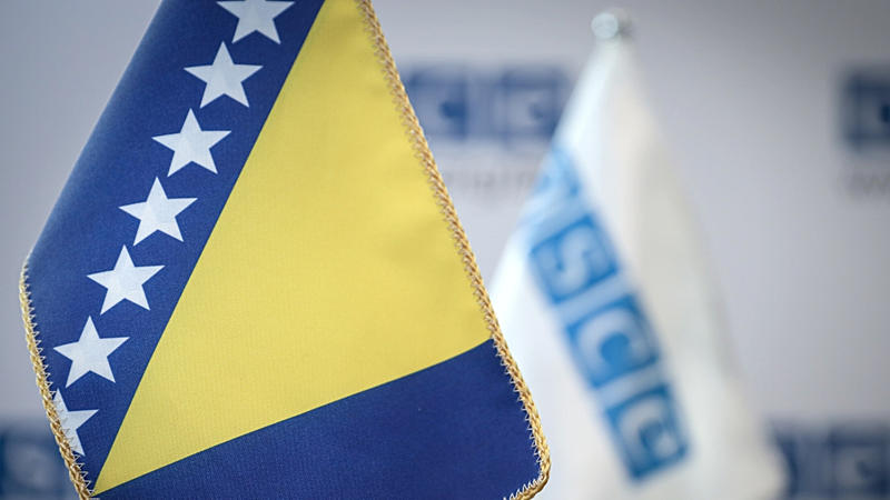 BiH and OSCE flags